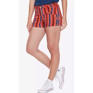 NWOT Her Universe Star Wars Solo Millennium Falcon Striped High Waisted Shorts 0